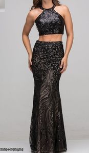 Black sequin dress